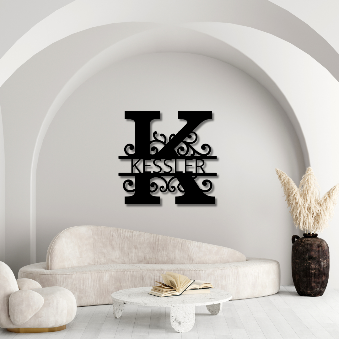 Familienschild mit Familienname A-Z