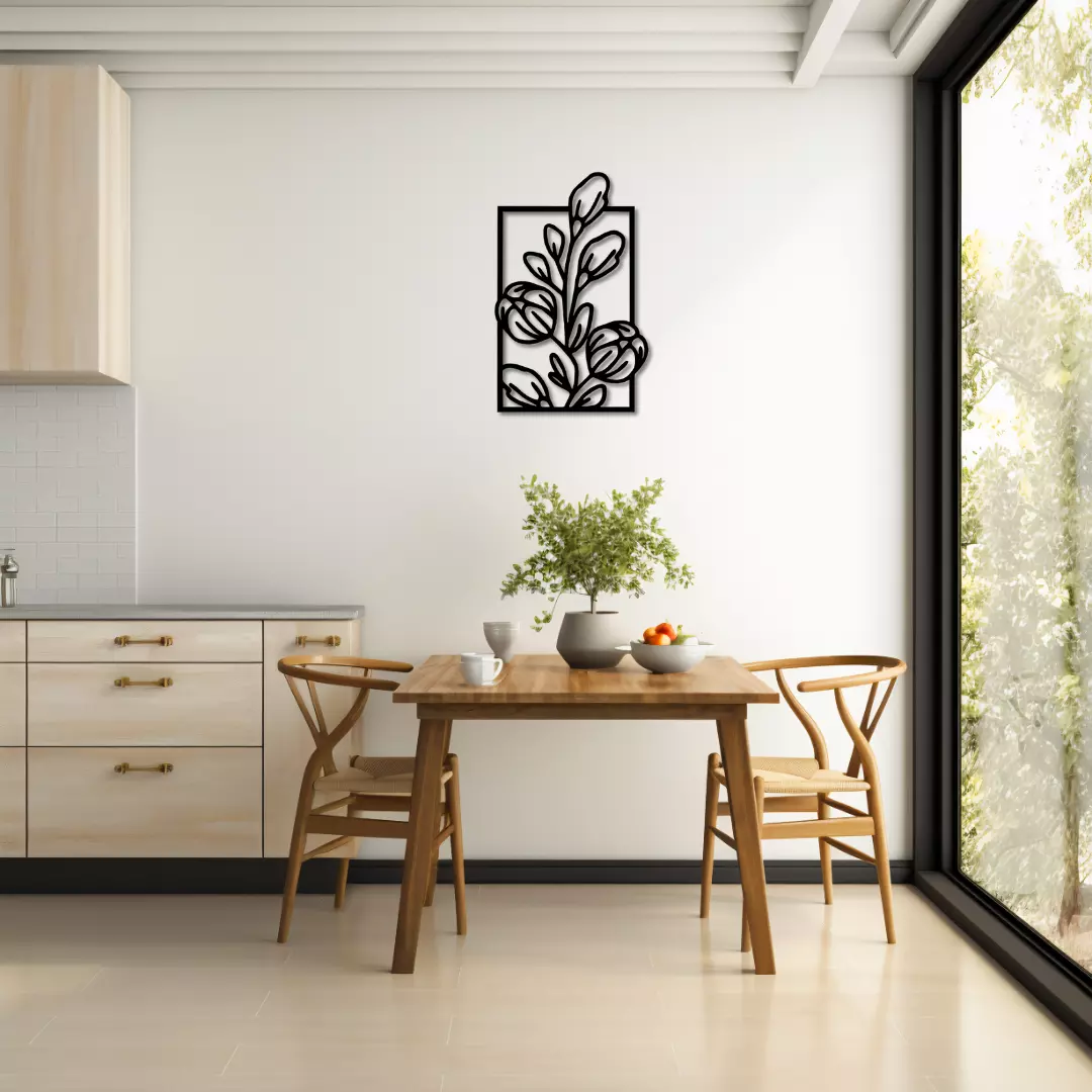 Blumenmotiv Verve - Wandbild aus Metall