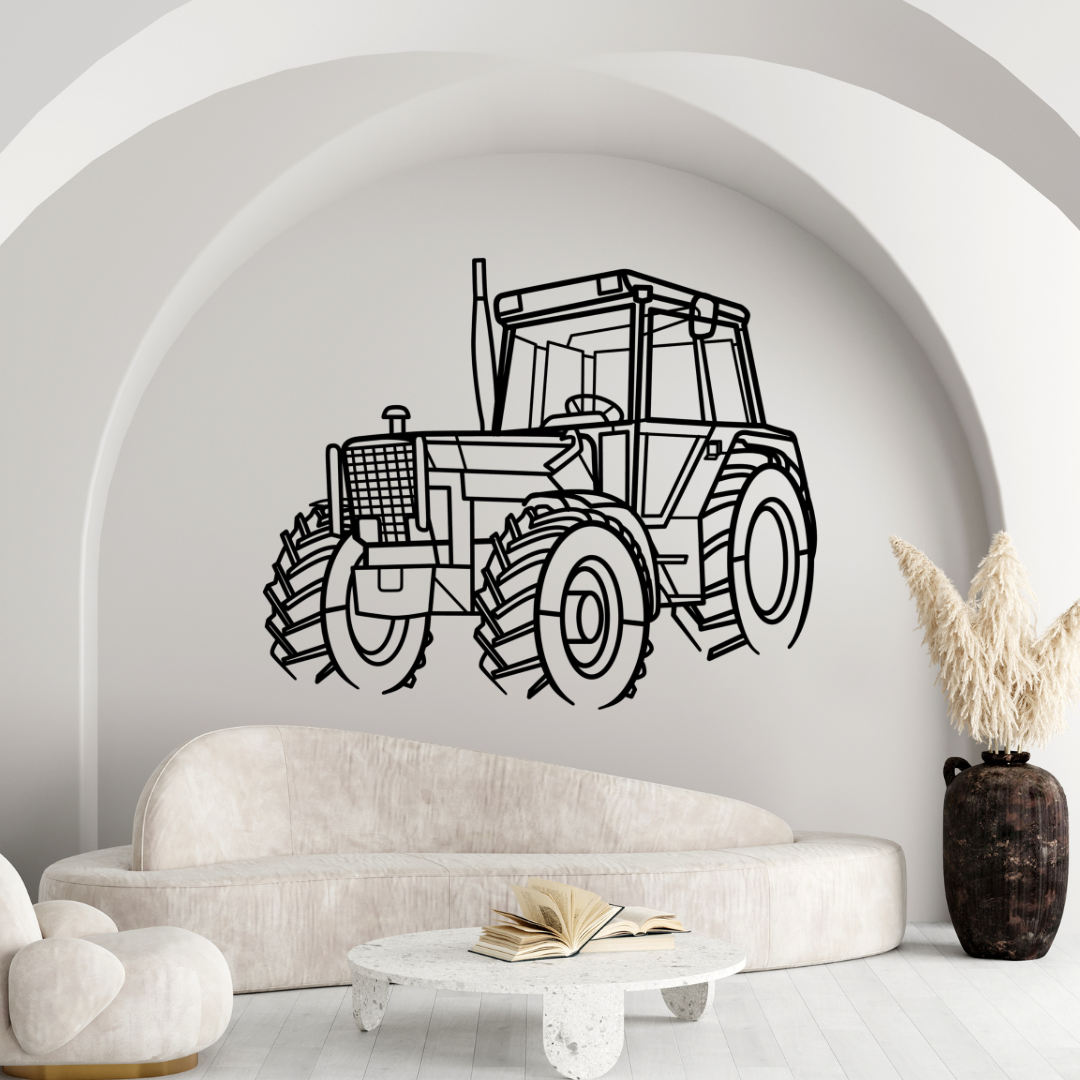 F 306 Traktor Silhouette - Wandbild aus Metall