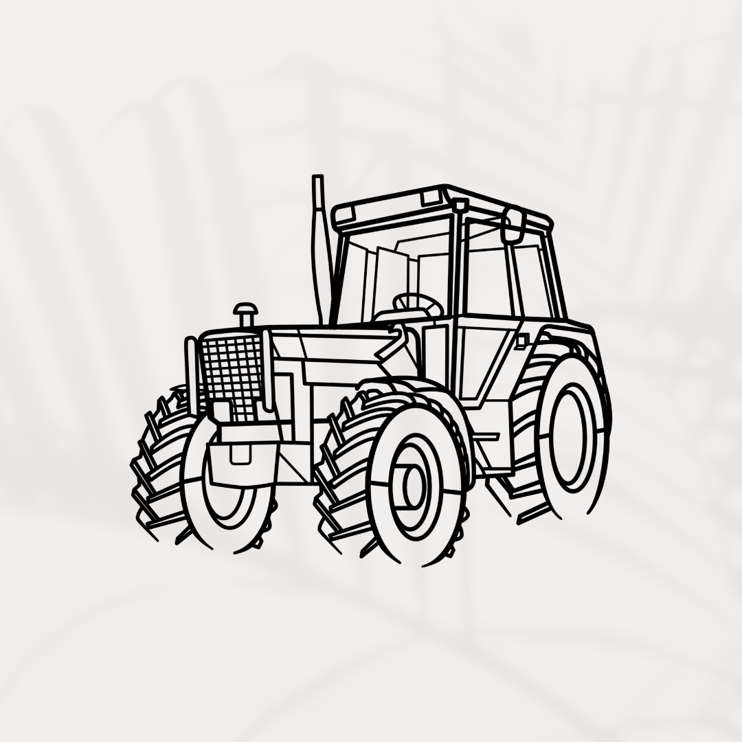 F 306 Traktor Silhouette - Wandbild aus Metall