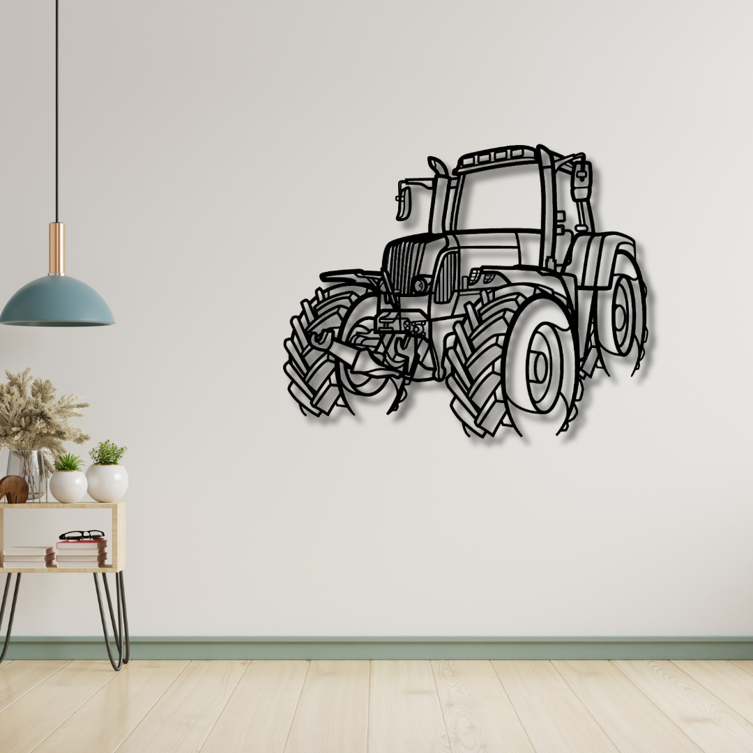 F 716 Traktor Silhouette - Wanddekoration aus Metall