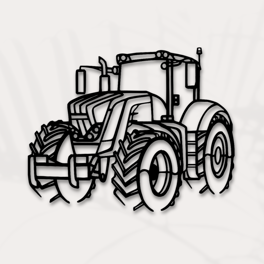 Vario 724 Traktor Silhouette - Wandbild aus Metall