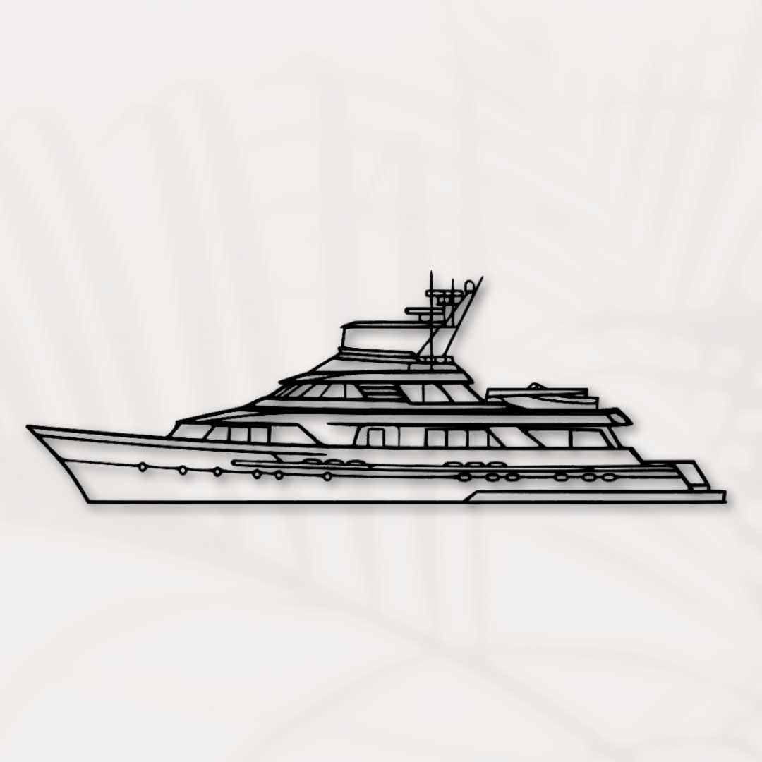 Yacht - Wandbild aus Metall