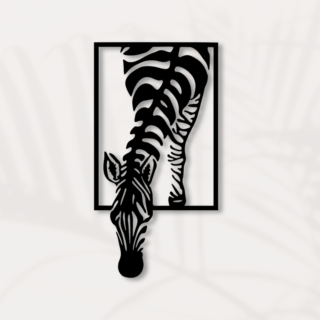 Zebra - edles Wandbild aus Metall
