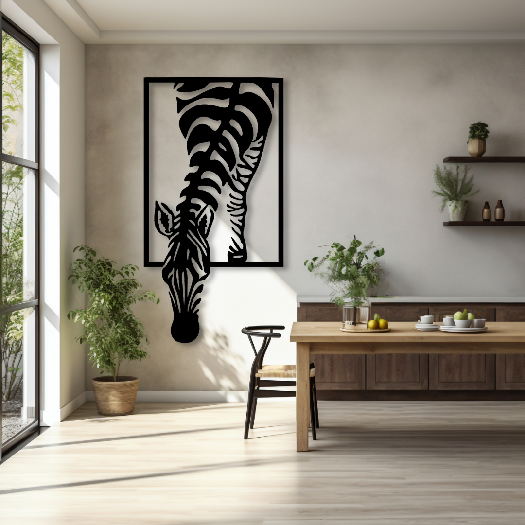 Zebra - edles Wandbild aus Metall