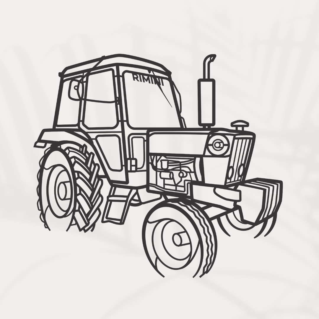 F 6000 Traktor Silhouette - Wanddekoration aus Metall