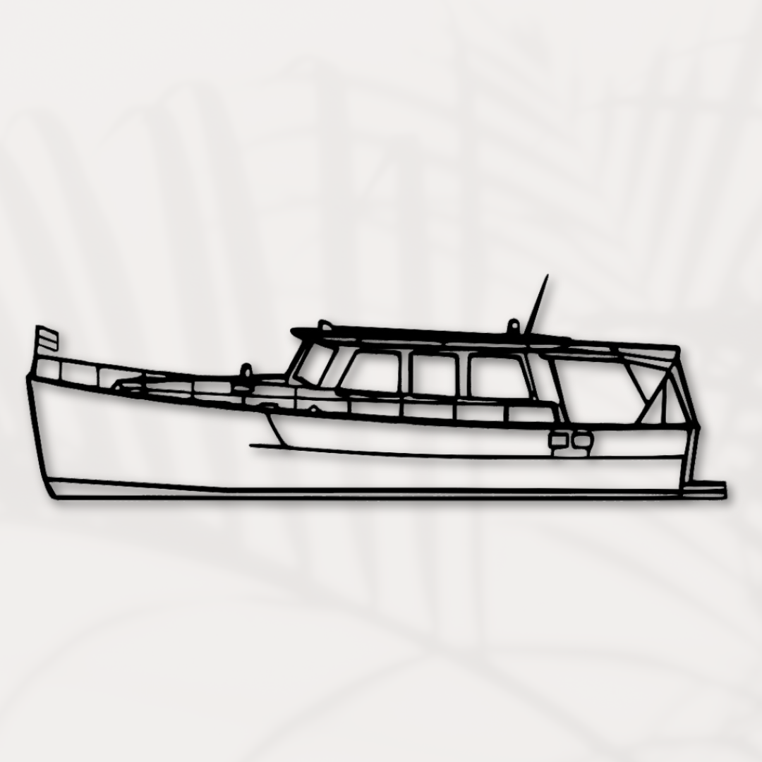 Boot - Wandbild aus Metall