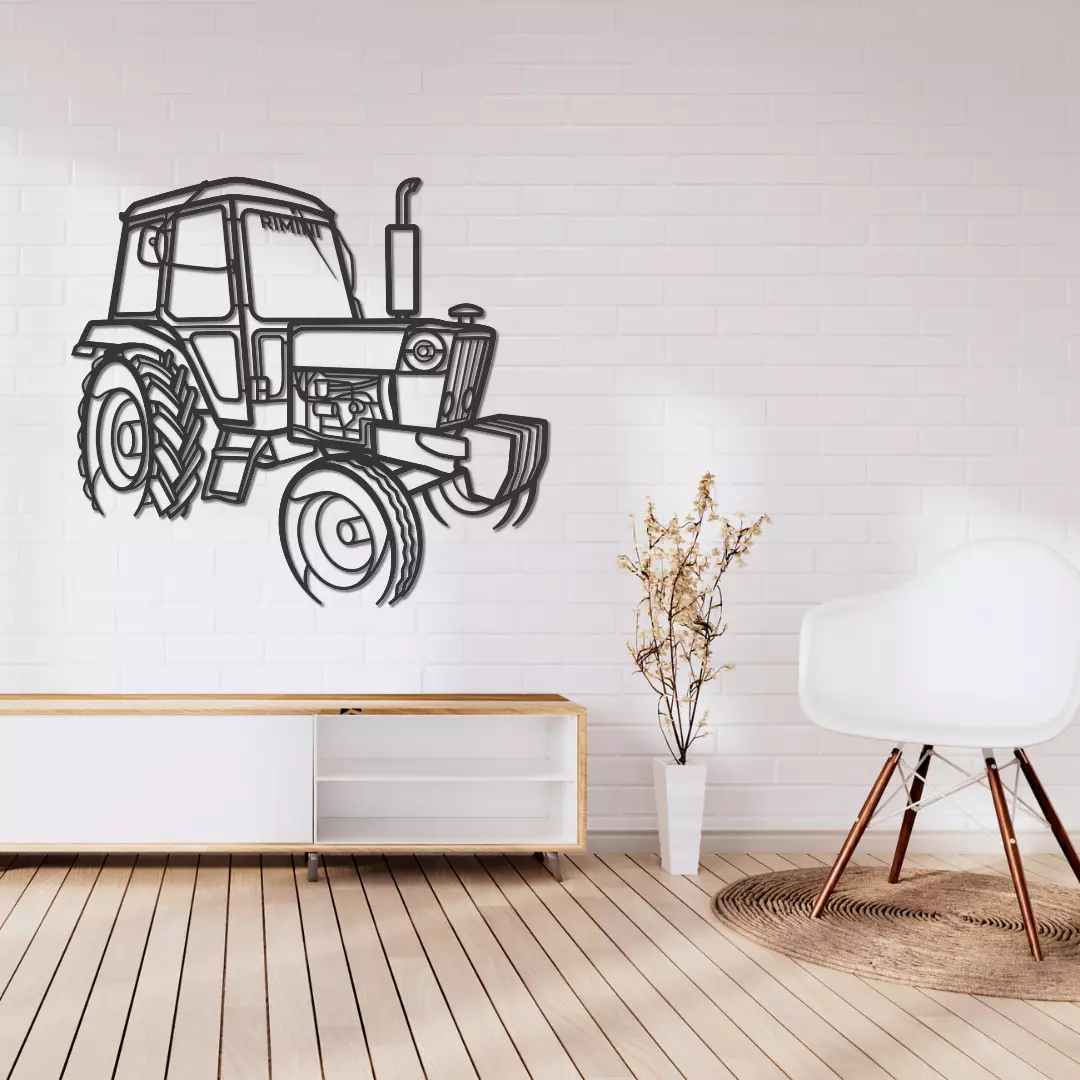 F 6000 Traktor Silhouette - Wanddekoration aus Metall