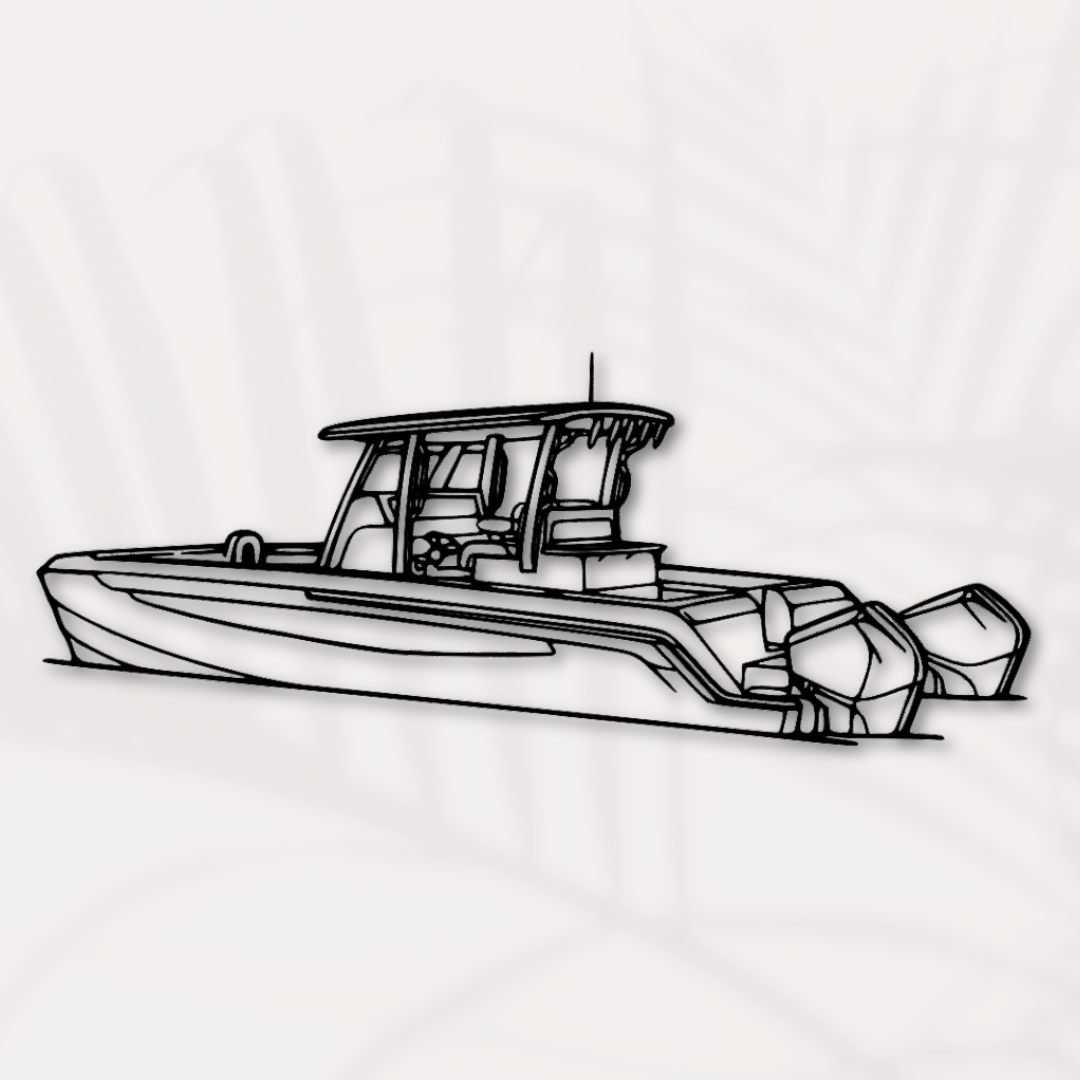 Boot - Wandbild aus Metall