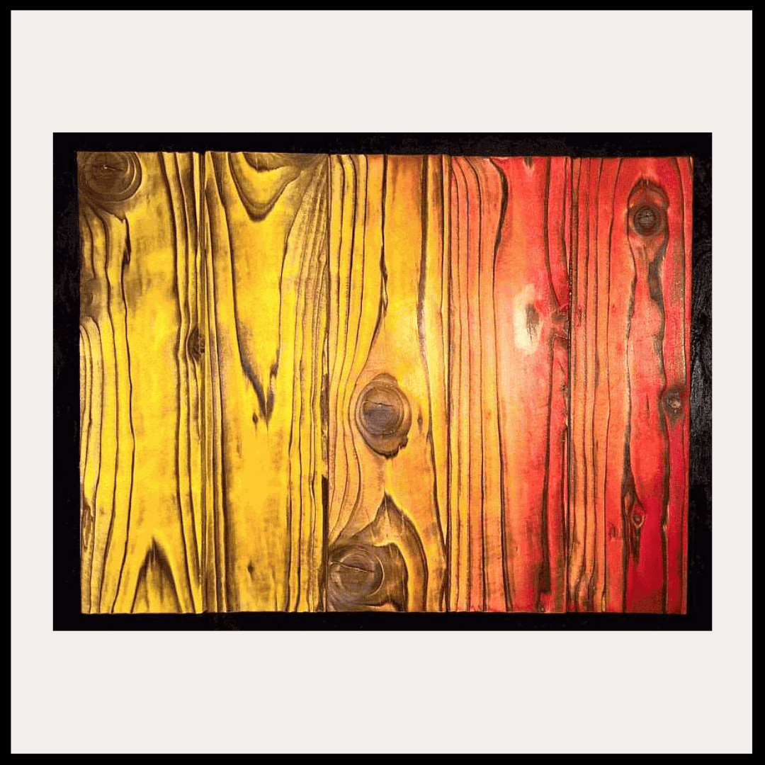 3D Wandbild  Gelb - Rot