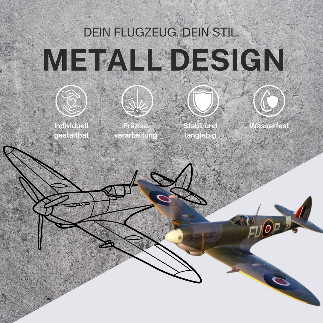 Dein Flugzeug. Dein.Stil. Dein Metall Wandbild: individuell gestaltet