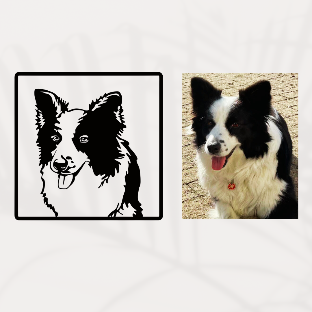 Individuelle Tier Portraits als  Wandbild aus Metall