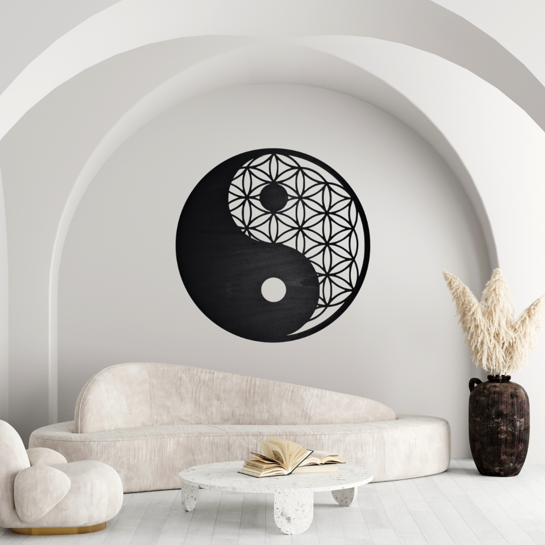 Blume des Lebens mit Yin & Yang Ava