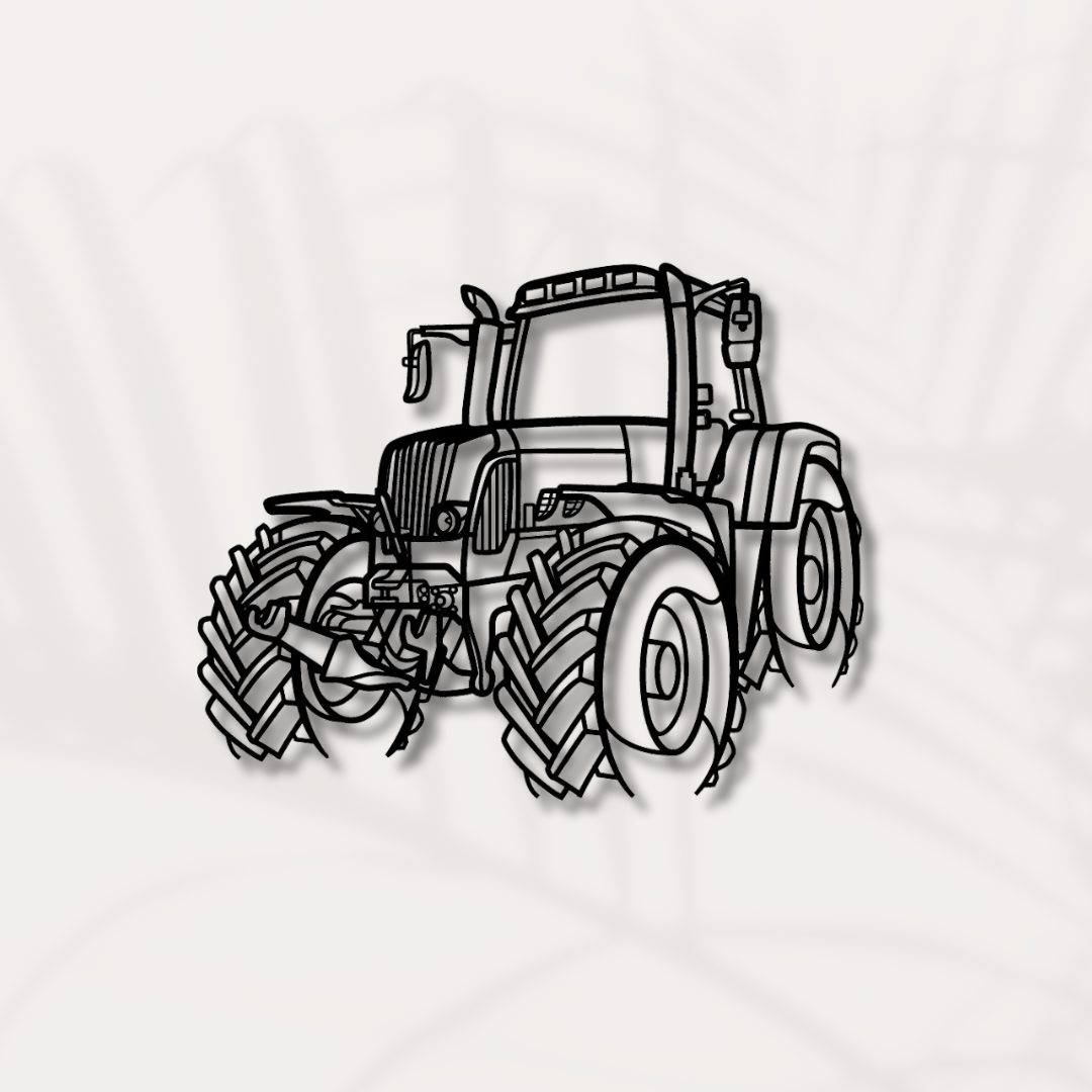 F 716 Traktor Silhouette - Wanddekoration aus Metall