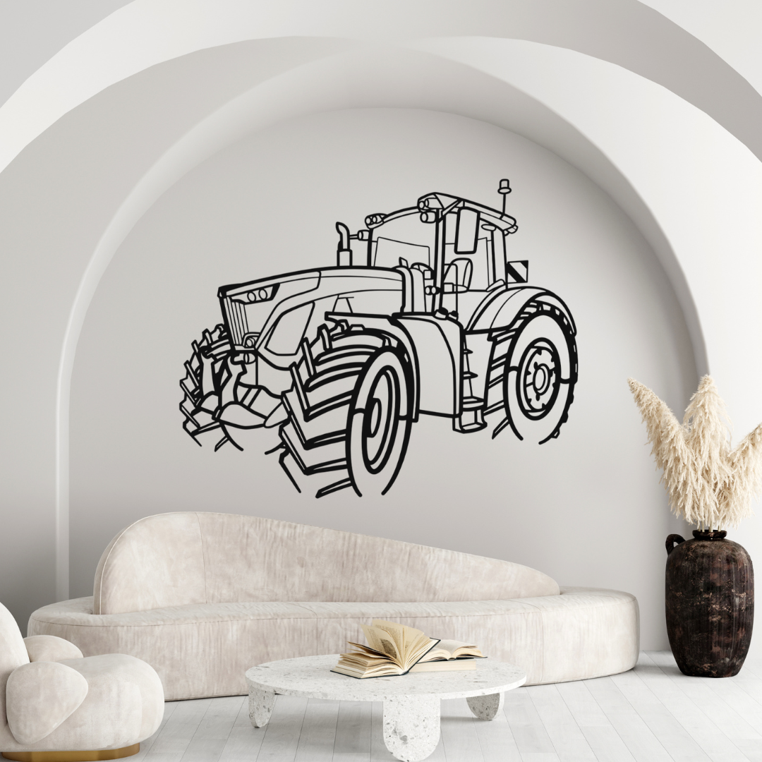 Vario 942 Gen 6 Traktor Silhouette - Wandbild aus Metall