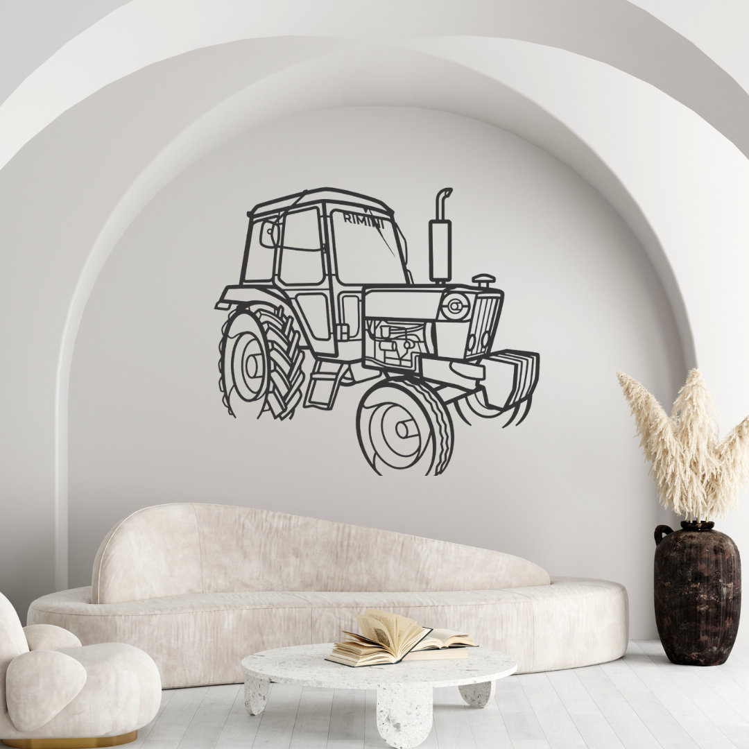 F 6000 Traktor Silhouette - Wanddekoration aus Metall