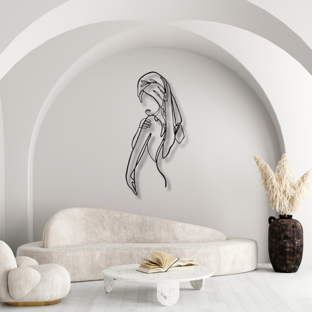 Line-Art Frau – Eleganz in minimalistischem Stil