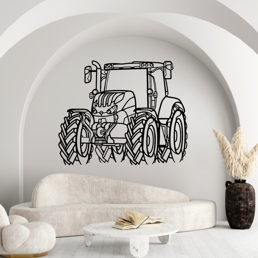 S 4145 Traktor Silhouette Wanddekoration aus Metall