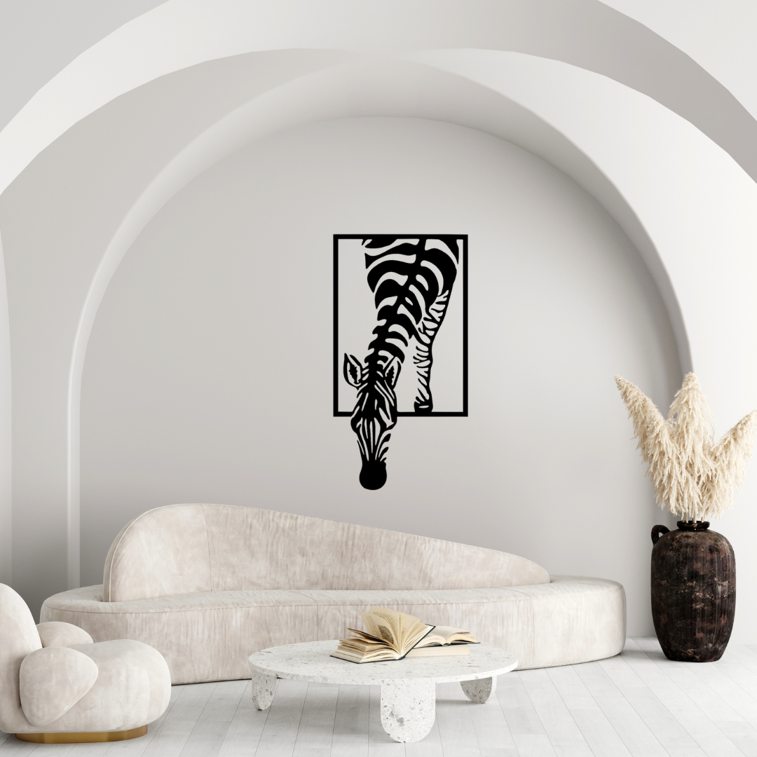 Zebra - edles Wandbild aus Metall