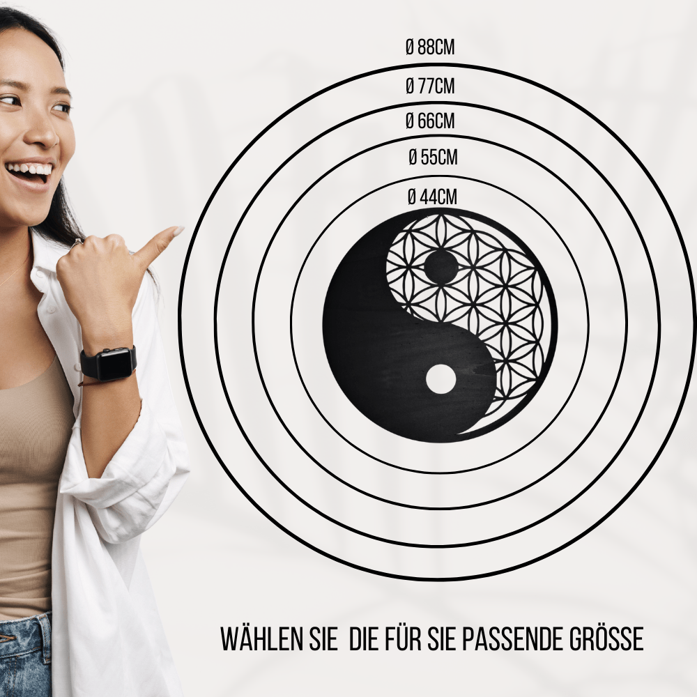 Blume des Lebens mit Yin & Yang Ava