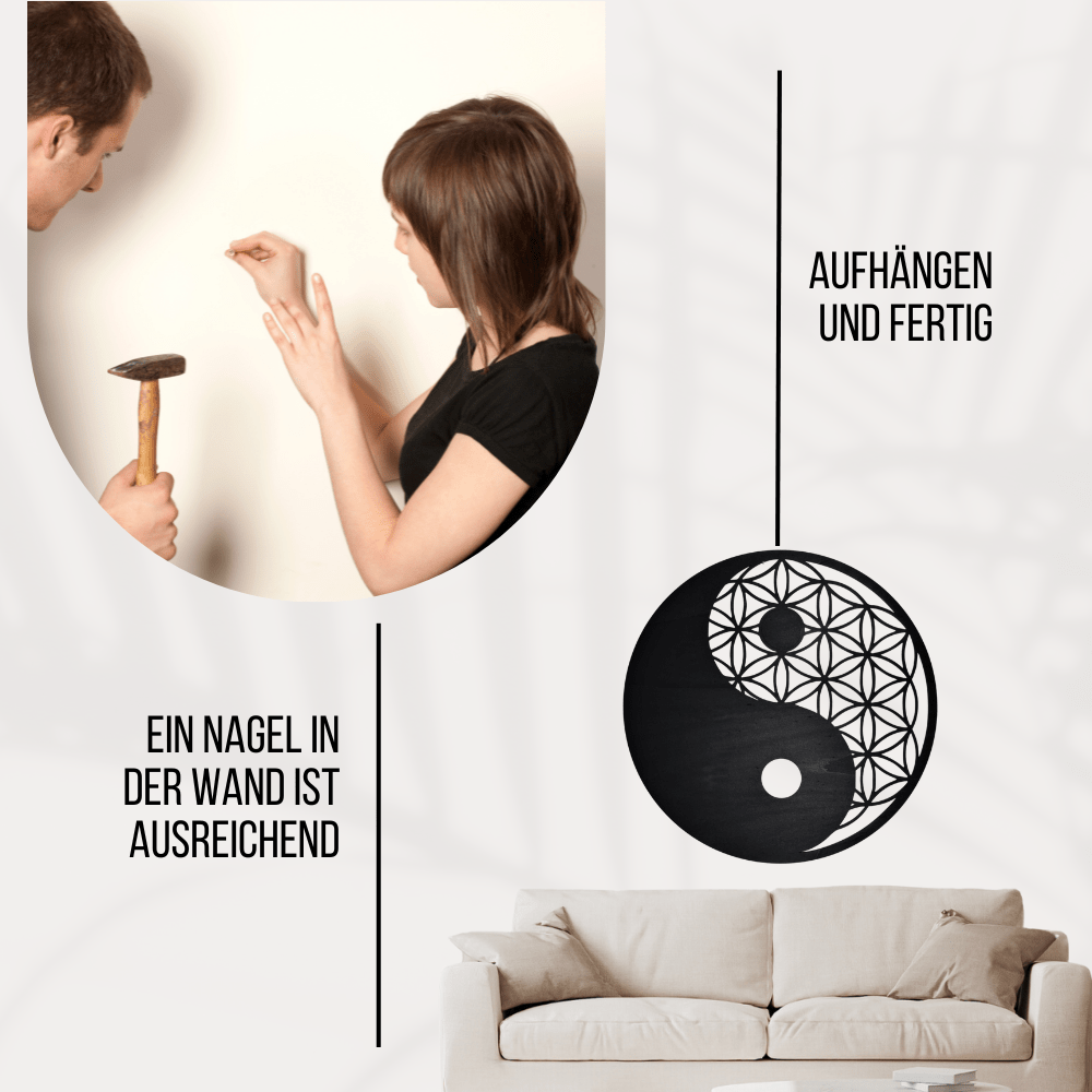 Blume des Lebens mit Yin & Yang Ava
