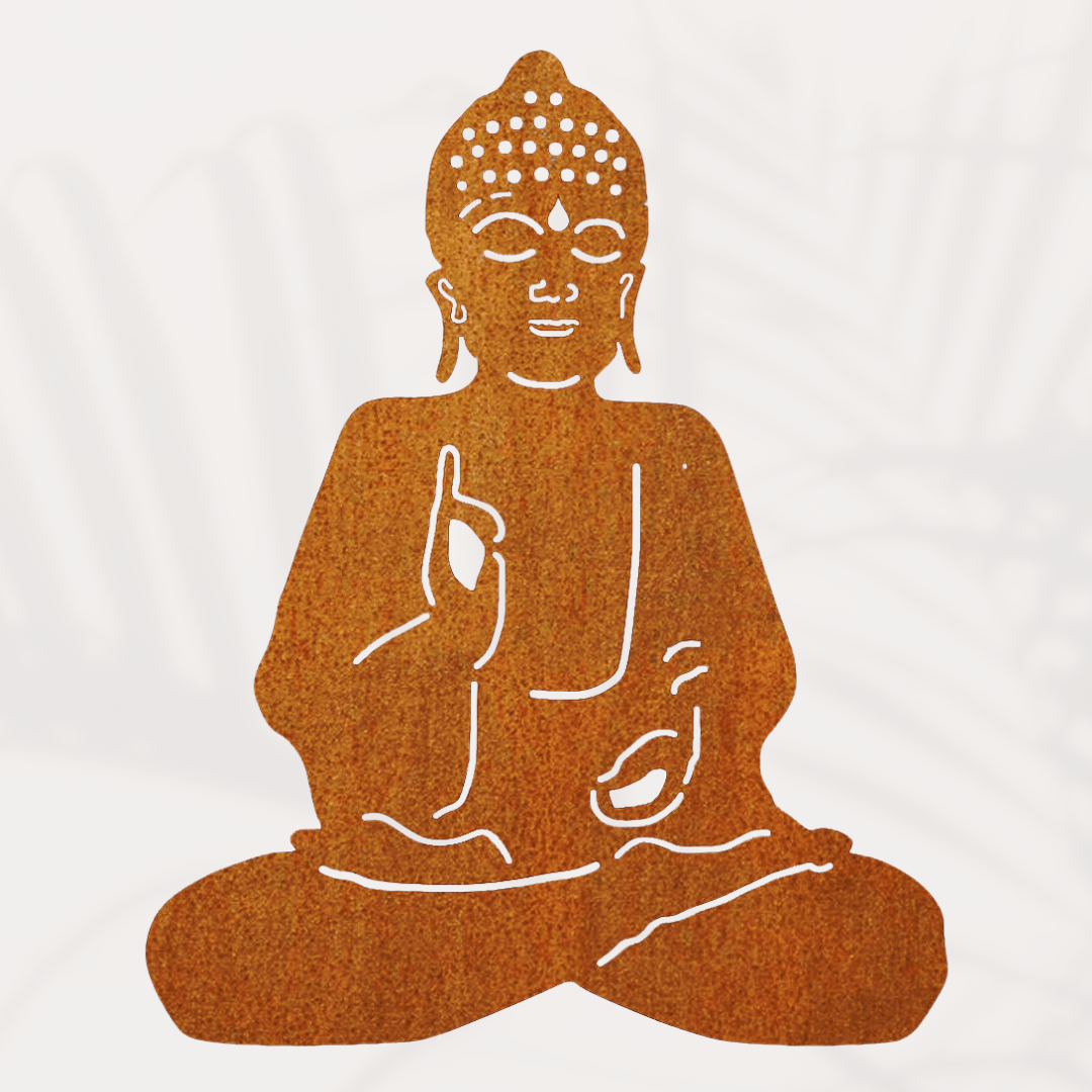 Buddha sitzend - Elegante Metalldeko